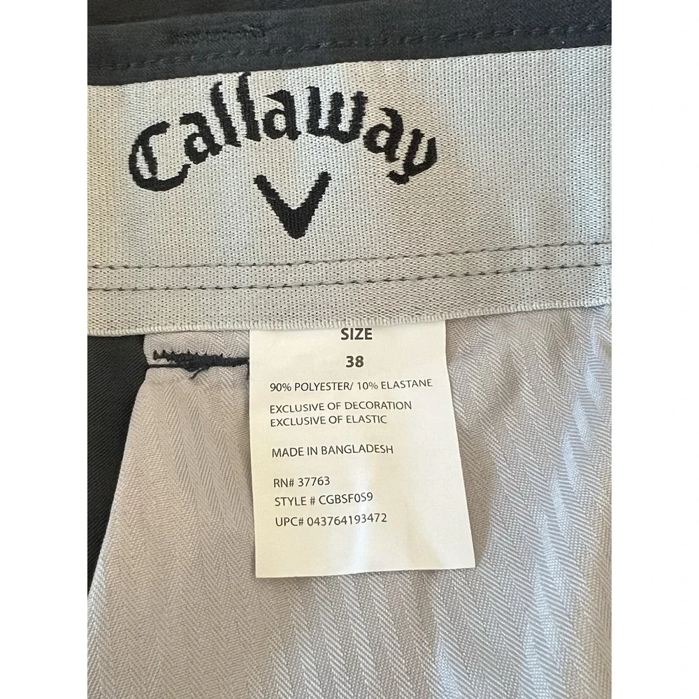 Callaway‎ Mens Performance Golf Shorts Black Opti-Dri Media Pocket 38 CGBSF0S9